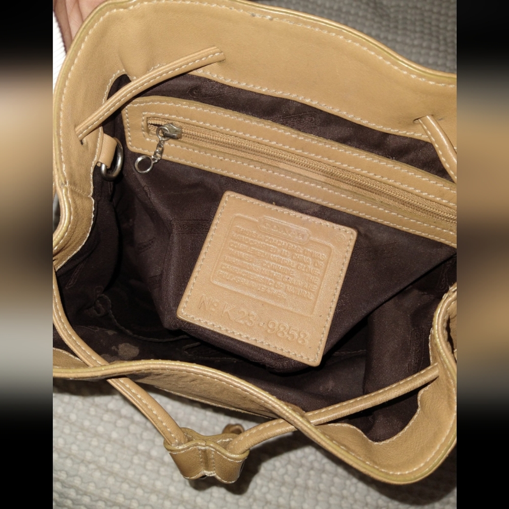 Tan Leather Backpack - Picture 4 of 5